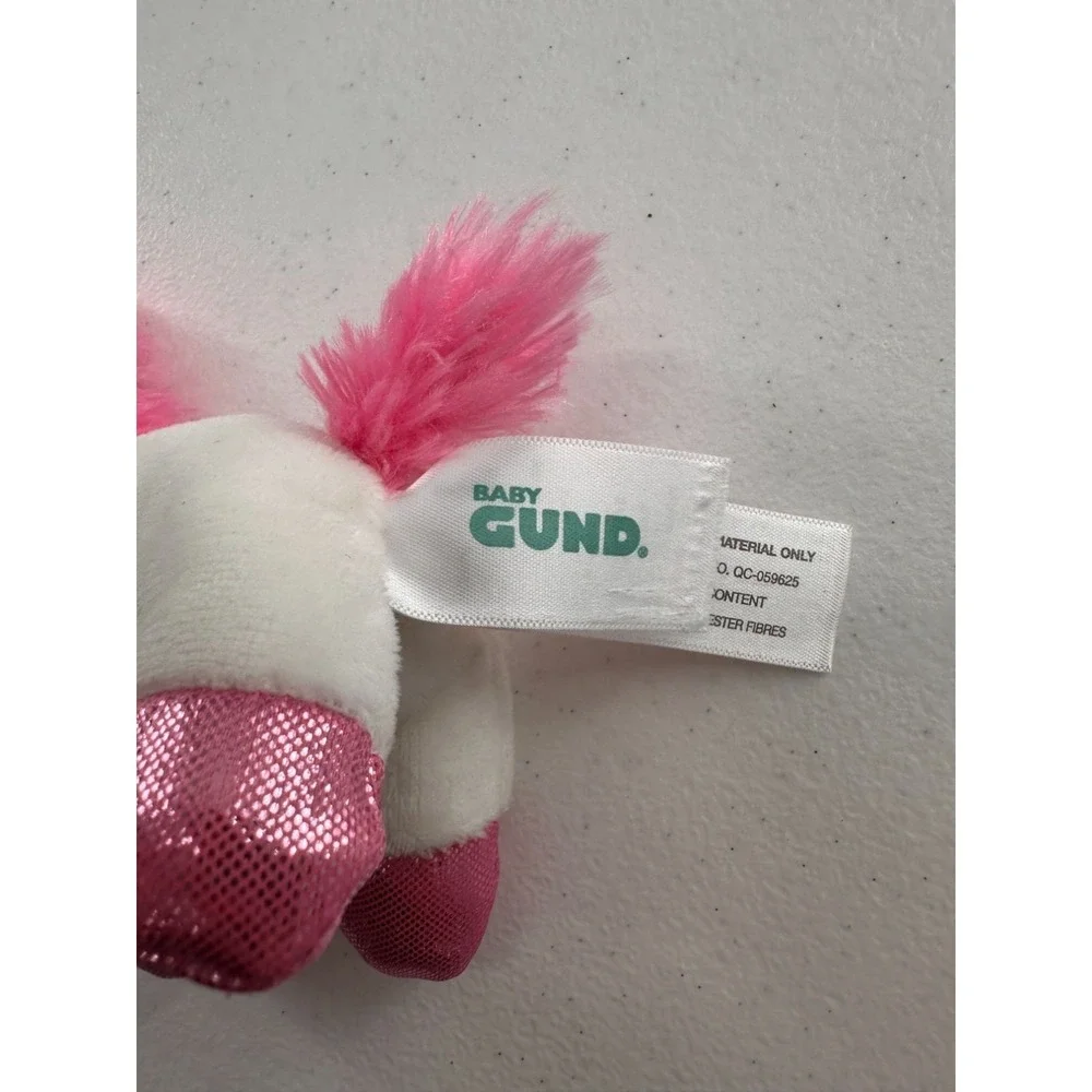 Baby Gund Plush‎ White & Pink Unicorn Glitter Hooves - 6 Inches Horse Stuffed
